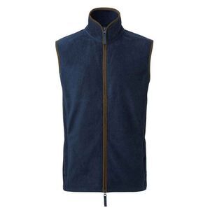 Premier Mens Artisan Fleece Vest / Navy/Brown